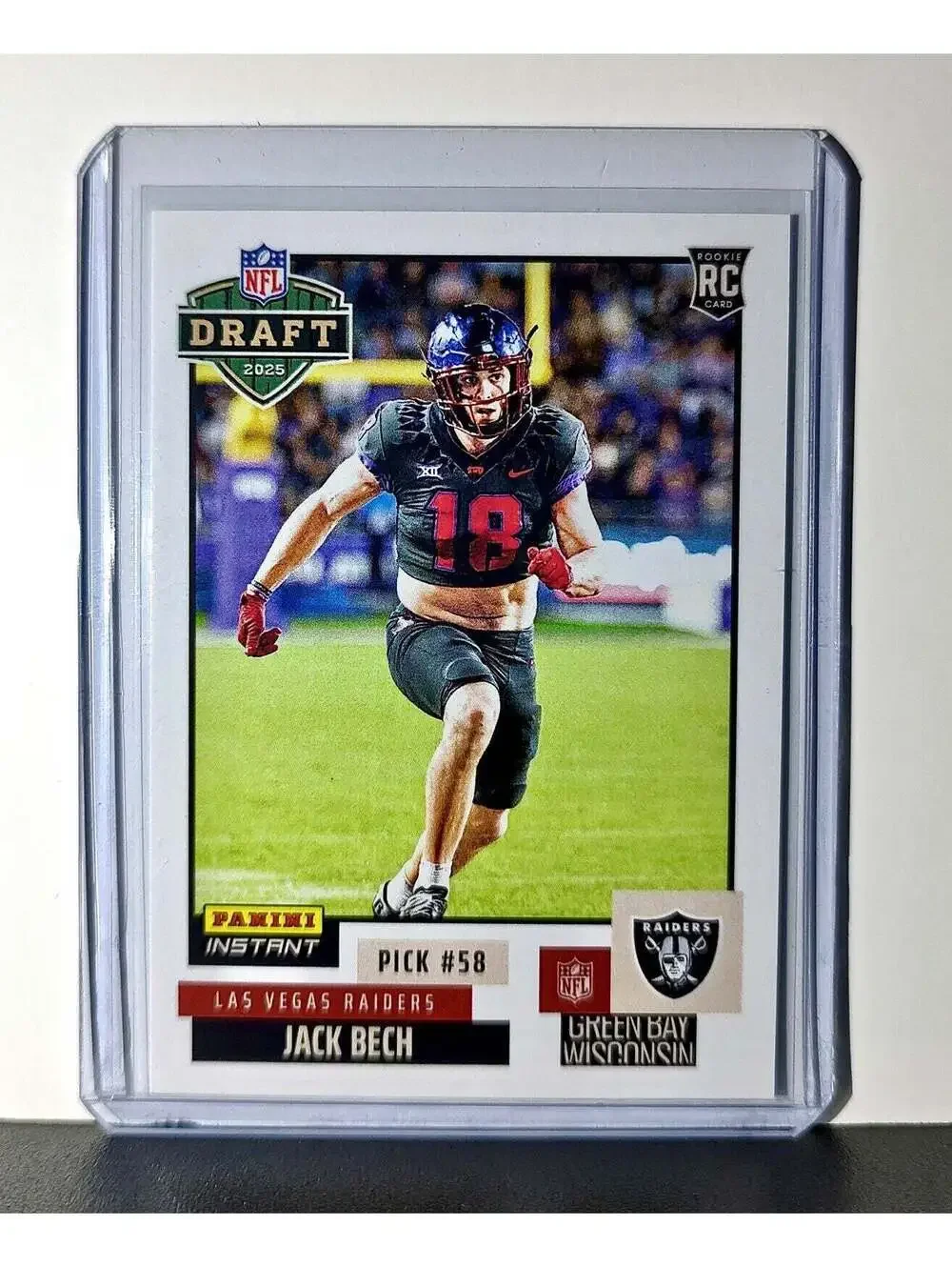 Jack Bech Rookie 2025 NFL Draft #35 Football Card Las Vegas Raiders 1 of 748